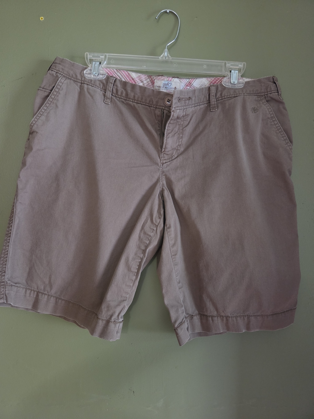 So Wear It Declare It Light Brown Cotton Blend Shorts